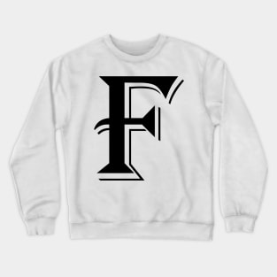 Black Letter F in vintage style Crewneck Sweatshirt